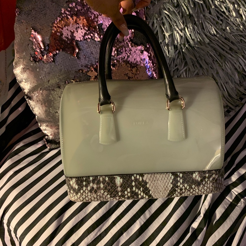 Furla python Edition Pvc Leather Faux Snakeskin